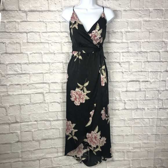 urban outfitters floral wrap dress